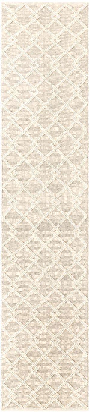 Vanilla Bean 2' 7 x 12' Jill Zarin Dorset Runner Area Rug Premium Wool & Cotton Blend All Natural Pile Carpet for Bedrooms, Offices, Living Rooms, Dorms for Sale at Rug Engine