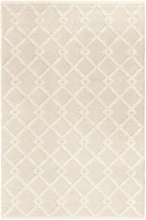 Vanilla Bean 4' 1 x 6' 1 Jill Zarin Dorset Rectangle Area Rug Premium Wool & Cotton Blend All Natural Pile Carpet for Bedrooms, Offices, Living Rooms, Dorms for Sale at Rug Engine