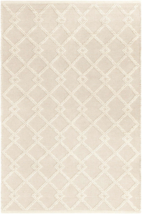 Vanilla Bean 4' 1 x 6' 1 Jill Zarin Dorset Rectangle Area Rug Premium Wool & Cotton Blend All Natural Pile Carpet for Bedrooms, Offices, Living Rooms, Dorms for Sale at Rug Engine