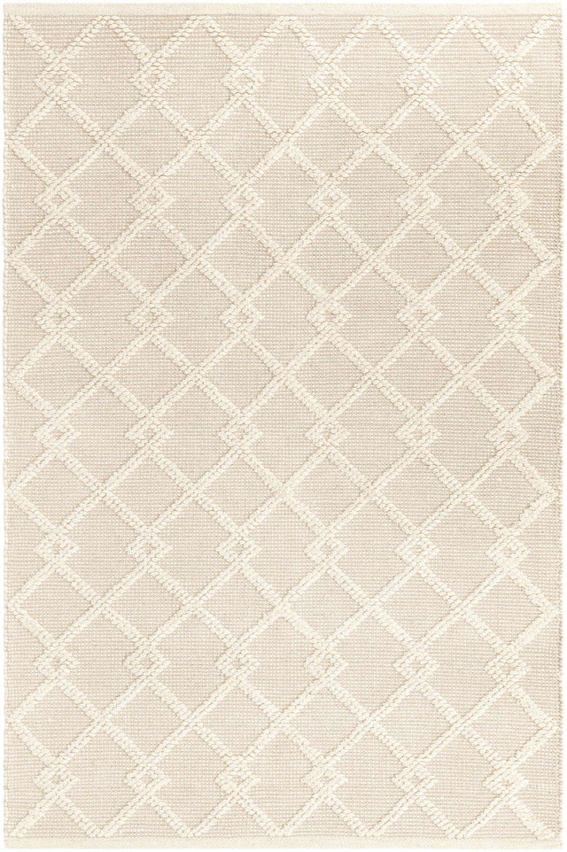 Vanilla Bean 4' 1 x 6' 1 Jill Zarin Dorset Rectangle Area Rug Premium Wool & Cotton Blend All Natural Pile Carpet for Bedrooms, Offices, Living Rooms, Dorms for Sale at Rug Engine