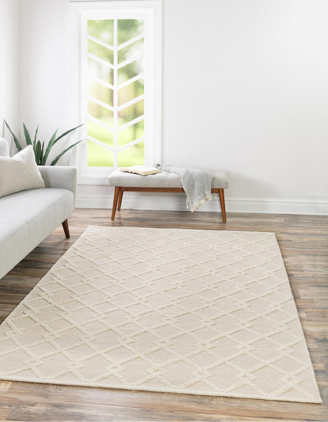Vanilla Bean 2' 2 x 3' 1 Jill Zarin Dorset Rectangle Area Rug Premium Wool & Cotton Blend All Natural Pile Carpet for Bedrooms, Offices, Living Rooms, Dorms for Sale at Rug Engine