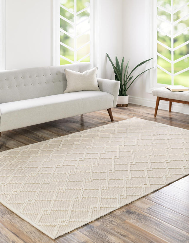 Vanilla Bean 9' x 12' Jill Zarin Dorset Rectangle Area Rug Premium Wool & Cotton Blend All Natural Pile Carpet for Bedrooms, Offices, Living Rooms, Dorms for Sale at Rug Engine