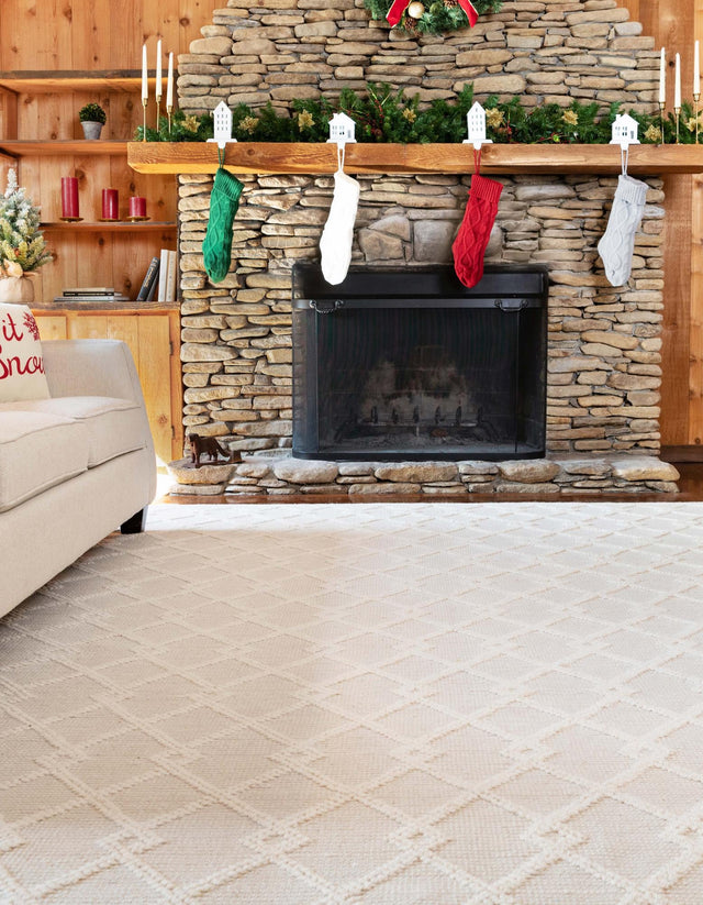 Vanilla Bean 5' 1 x 8' Jill Zarin Dorset Rectangle Area Rug Premium Wool & Cotton Blend All Natural Pile Carpet for Bedrooms, Offices, Living Rooms, Dorms for Sale at Rug Engine