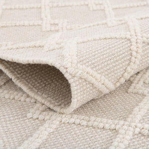 Vanilla Bean 2' x 6' 1 Jill Zarin Dorset Runner Area Rug Premium Wool & Cotton Blend All Natural Pile Carpet for Bedrooms, Offices, Living Rooms, Dorms for Sale at Rug Engine