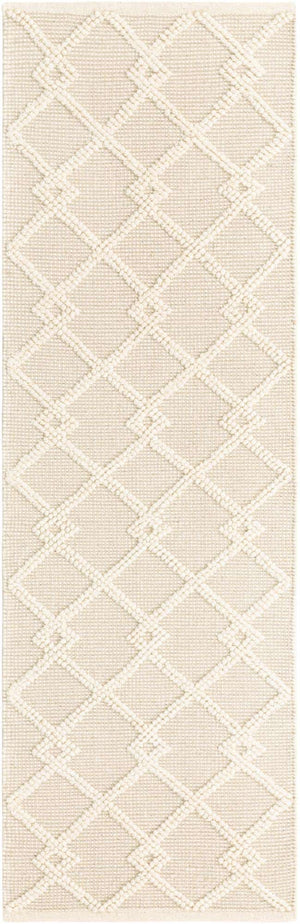 Vanilla Bean 2' x 6' 1 Jill Zarin Dorset Runner Area Rug Premium Wool & Cotton Blend All Natural Pile Carpet for Bedrooms, Offices, Living Rooms, Dorms for Sale at Rug Engine