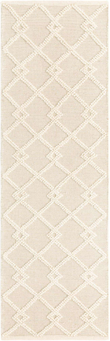 Vanilla Bean 2' x 6' 1 Jill Zarin Dorset Runner Area Rug Premium Wool & Cotton Blend All Natural Pile Carpet for Bedrooms, Offices, Living Rooms, Dorms for Sale at Rug Engine