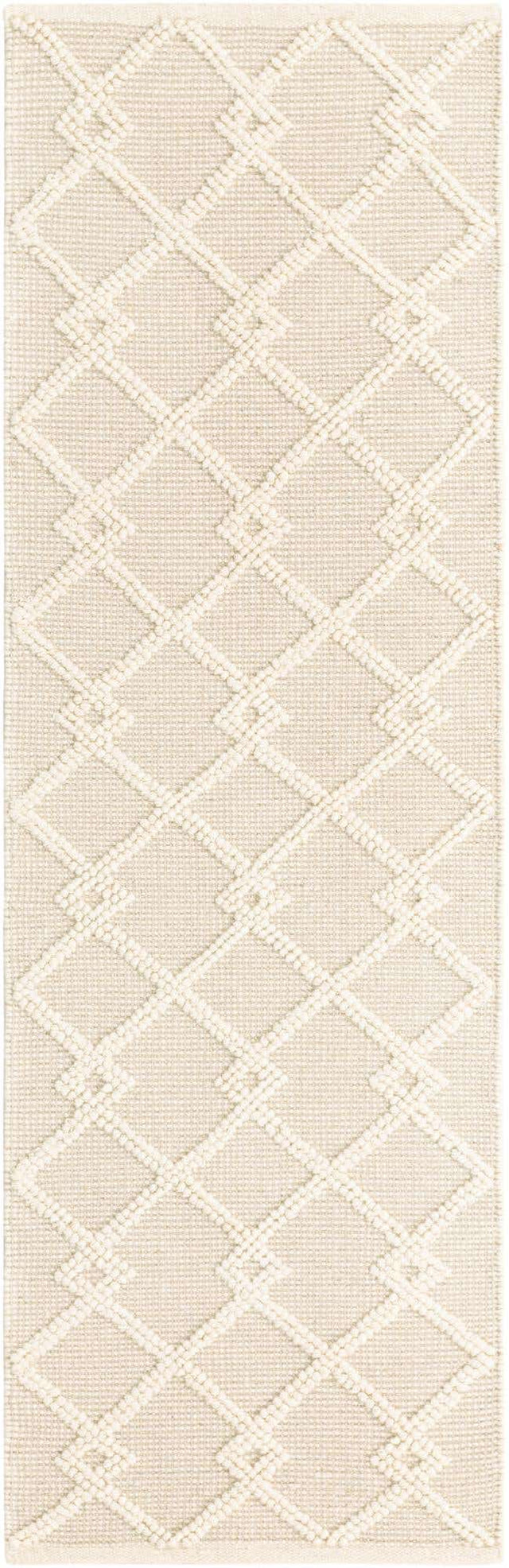Vanilla Bean 2' x 6' 1 Jill Zarin Dorset Runner Area Rug Premium Wool & Cotton Blend All Natural Pile Carpet for Bedrooms, Offices, Living Rooms, Dorms for Sale at Rug Engine