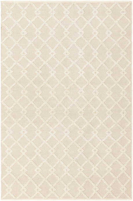 Vanilla Bean 6' 1 x 9' Jill Zarin Dorset Rectangle Area Rug Premium Wool & Cotton Blend All Natural Pile Carpet for Bedrooms, Offices, Living Rooms, Dorms for Sale at Rug Engine