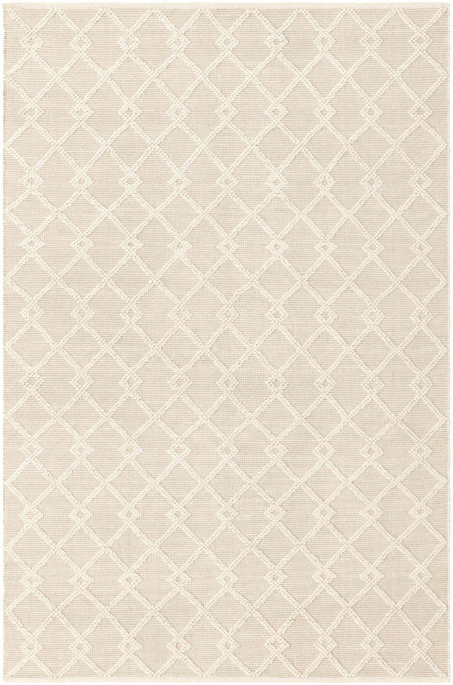 Vanilla Bean 6' 1 x 9' Jill Zarin Dorset Rectangle Area Rug Premium Wool & Cotton Blend All Natural Pile Carpet for Bedrooms, Offices, Living Rooms, Dorms for Sale at Rug Engine