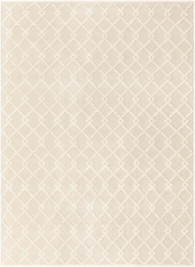 Vanilla Bean 7' 10 x 10' Jill Zarin Dorset Rectangle Area Rug Premium Wool & Cotton Blend All Natural Pile Carpet for Bedrooms, Offices, Living Rooms, Dorms for Sale at Rug Engine