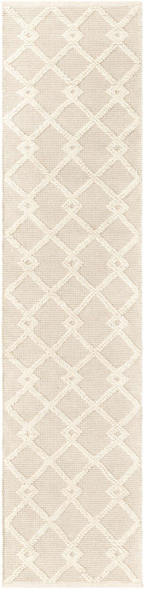 Vanilla Bean 2' x 8' Jill Zarin Dorset Runner Area Rug Premium Wool & Cotton Blend All Natural Pile Carpet for Bedrooms, Offices, Living Rooms, Dorms for Sale at Rug Engine