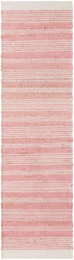 Blush Pink 2' 7 x 10' Lariat Runner Area Rug All Natural Jute & Wool With Cotton Backing Premium Carpet for Living Rooms, Dining, Office for Sale at Rug Engine