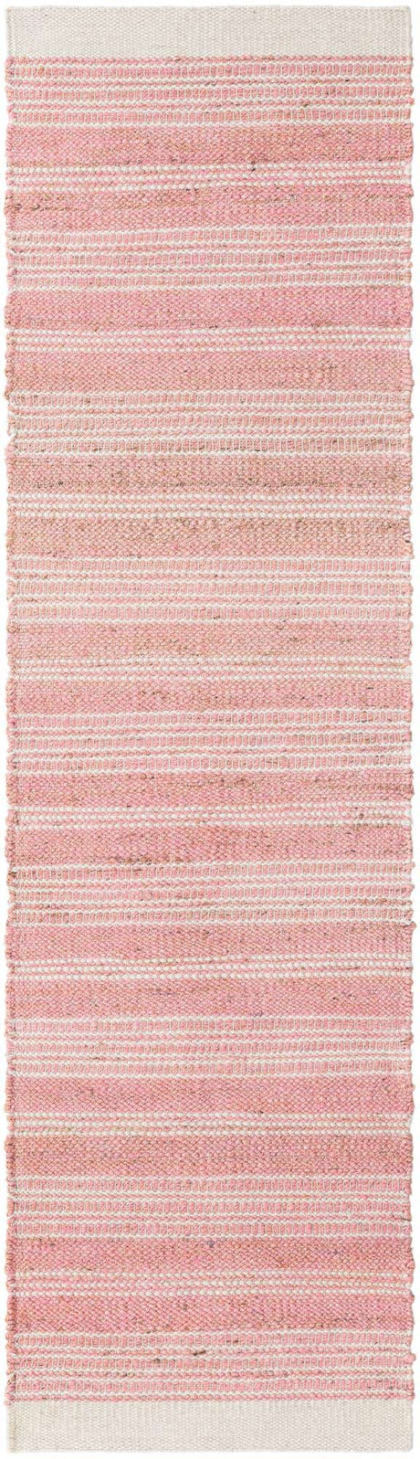Blush Pink 2' 7 x 10' Lariat Runner Area Rug All Natural Jute & Wool With Cotton Backing Premium Carpet for Living Rooms, Dining, Office for Sale at Rug Engine