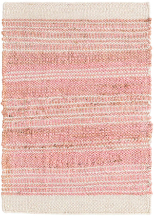 Blush Pink 2' 2 x 3' 1 Lariat Rectangle Area Rug All Natural Jute & Wool With Cotton Backing Premium Carpet for Living Rooms, Dining, Office for Sale at Rug Engine