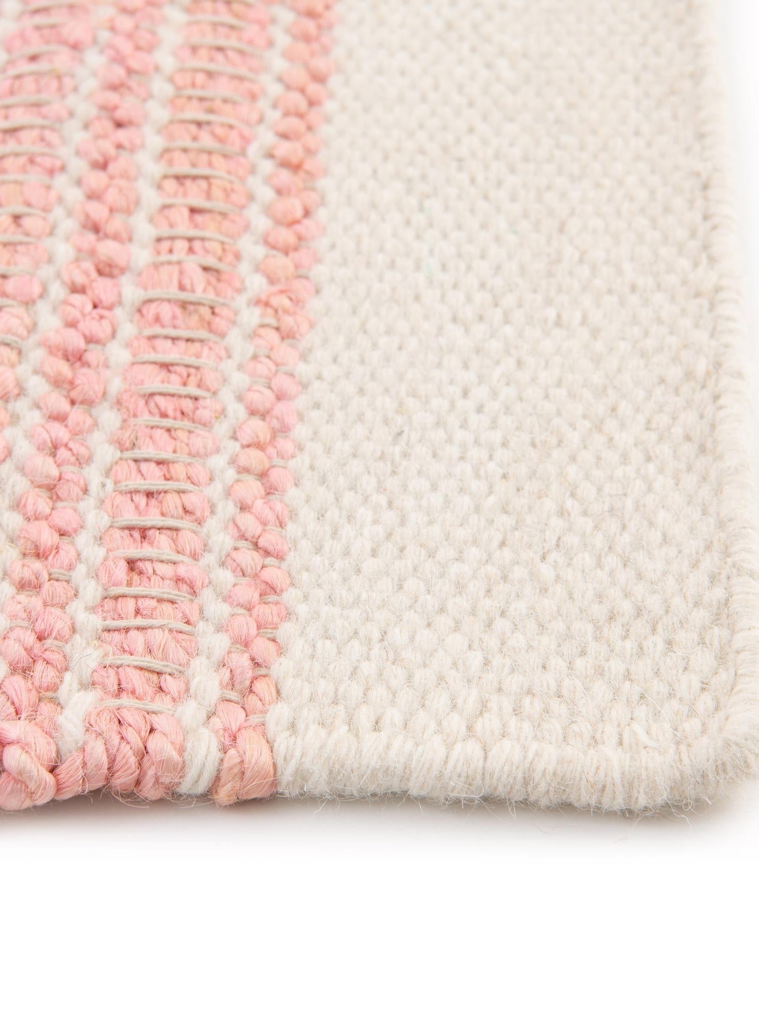 Blush Pink 2' 2 x 3' 1 Lariat Rectangle Area Rug All Natural Jute & Wool With Cotton Backing Premium Carpet for Living Rooms, Dining, Office for Sale at Rug Engine