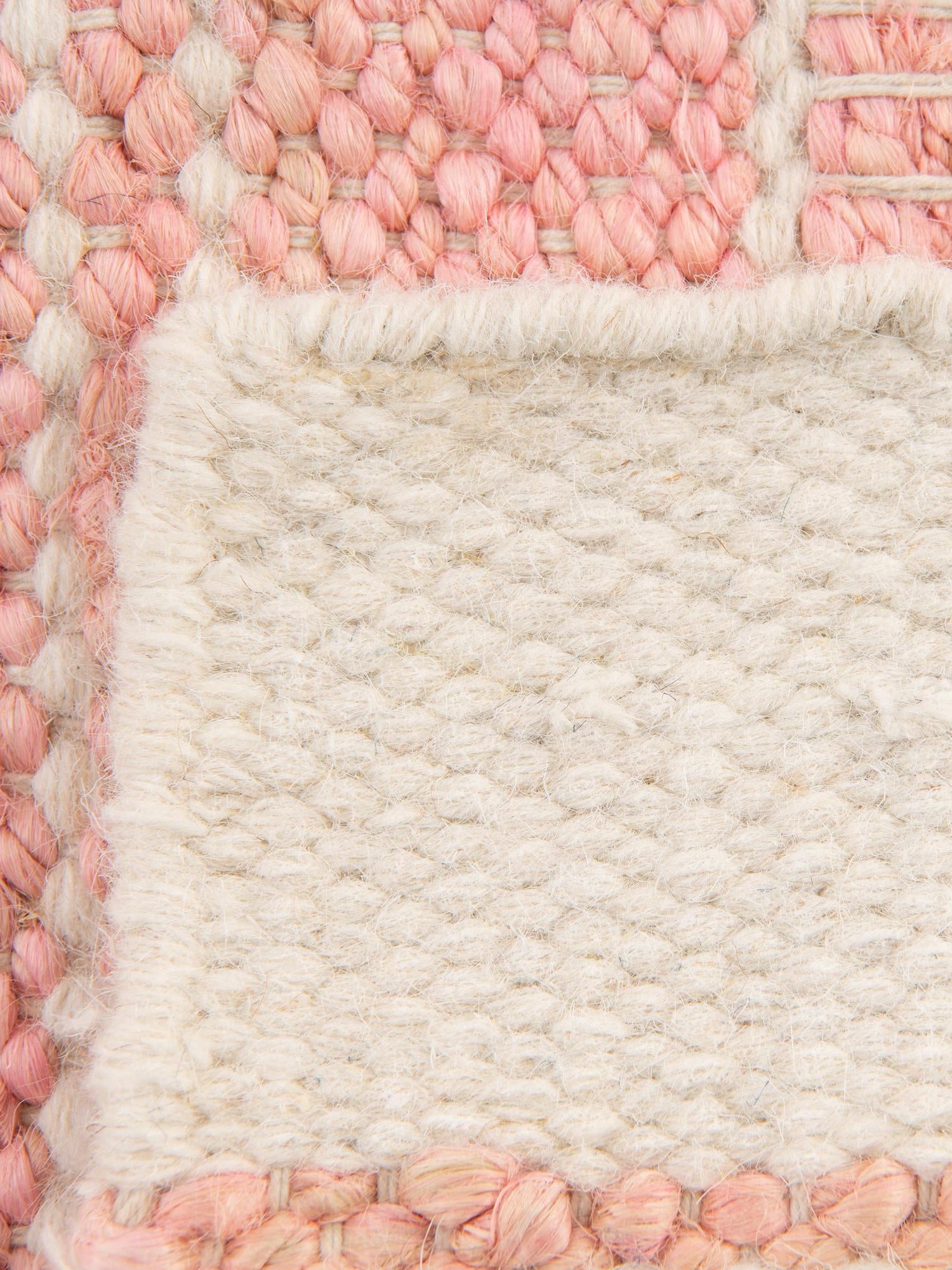 Blush Pink 2' 2 x 3' 1 Lariat Rectangle Area Rug All Natural Jute & Wool With Cotton Backing Premium Carpet for Living Rooms, Dining, Office for Sale at Rug Engine