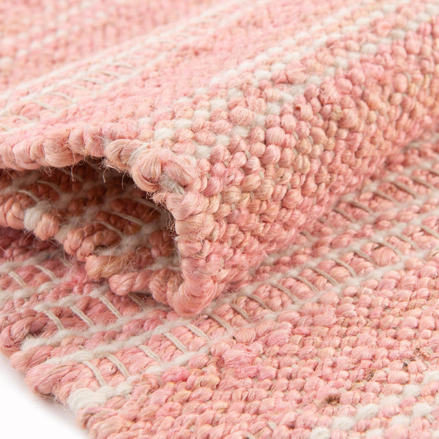 Blush Pink 2' 7 x 12' Lariat Runner Area Rug All Natural Jute & Wool With Cotton Backing Premium Carpet for Living Rooms, Dining, Office for Sale at Rug Engine