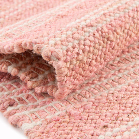 Blush Pink 2' 7 x 10' Lariat Runner Area Rug All Natural Jute & Wool With Cotton Backing Premium Carpet for Living Rooms, Dining, Office for Sale at Rug Engine