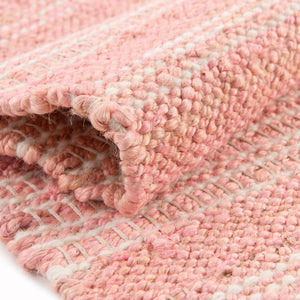 Blush Pink 2' x 5' 1 Lariat Runner Area Rug All Natural Jute & Wool With Cotton Backing Premium Carpet for Living Rooms, Dining, Office for Sale at Rug Engine