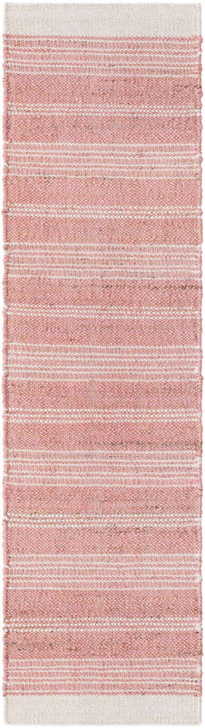 Blush Pink 2' x 8' Lariat Runner Area Rug All Natural Jute & Wool With Cotton Backing Premium Carpet for Living Rooms, Dining, Office for Sale at Rug Engine