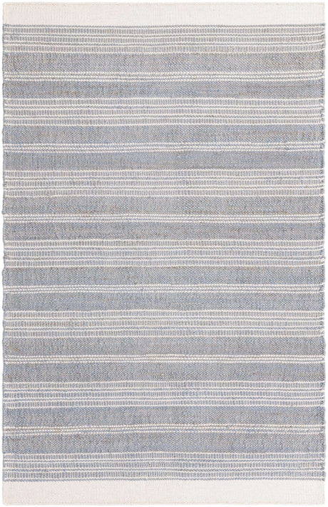 Gray 4' 1 x 6' 1 Lariat Rectangle Area Rug All Natural Jute & Wool With Cotton Backing Premium Carpet for Living Rooms, Dining, Office for Sale at Rug Engine