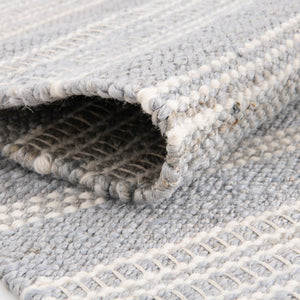 Gray 4' 1 x 6' 1 Lariat Rectangle Area Rug All Natural Jute & Wool With Cotton Backing Premium Carpet for Living Rooms, Dining, Office for Sale at Rug Engine