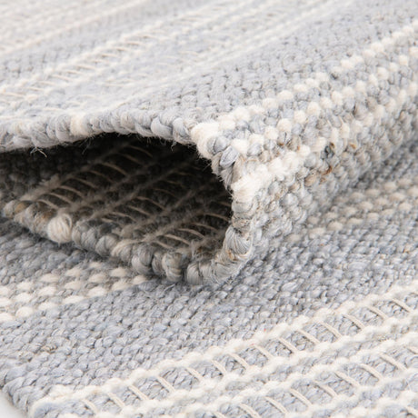 Gray 6' 1 x 9' Lariat Rectangle Area Rug All Natural Jute & Wool With Cotton Backing Premium Carpet for Living Rooms, Dining, Office for Sale at Rug Engine