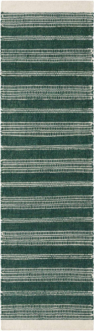 Hunter Green 2' 7 x 10' Lariat Runner Area Rug All Natural Jute & Wool With Cotton Backing Premium Carpet for Living Rooms, Dining, Office for Sale at Rug Engine