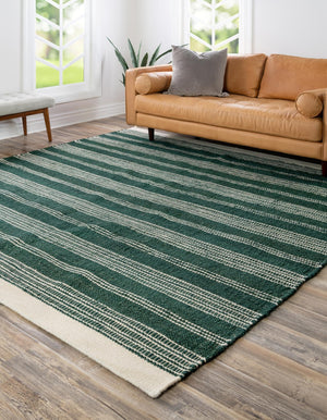 Hunter Green 10' x 10' Lariat Square Area Rug All Natural Jute & Wool With Cotton Backing Premium Carpet for Living Rooms, Dining, Office for Sale at Rug Engine