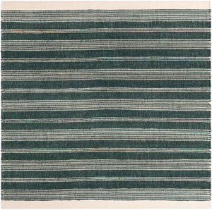 Hunter Green 10' x 10' Lariat Square Area Rug All Natural Jute & Wool With Cotton Backing Premium Carpet for Living Rooms, Dining, Office for Sale at Rug Engine