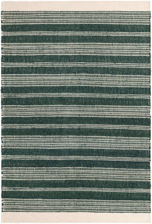 Hunter Green 4' 1 x 6' 1 Lariat Rectangle Area Rug All Natural Jute & Wool With Cotton Backing Premium Carpet for Living Rooms, Dining, Office for Sale at Rug Engine