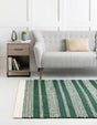 Hunter Green 6' 1 x 9' Lariat Rectangle Area Rug All Natural Jute & Wool With Cotton Backing Premium Carpet for Living Rooms, Dining, Office for Sale at Rug Engine
