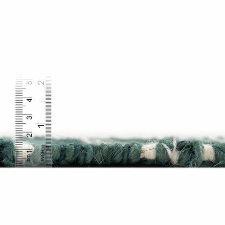 Hunter Green 4' 1 x 6' 1 Lariat Rectangle Area Rug All Natural Jute & Wool With Cotton Backing Premium Carpet for Living Rooms, Dining, Office for Sale at Rug Engine