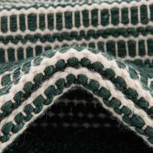 Hunter Green 6' 1 x 9' Lariat Rectangle Area Rug All Natural Jute & Wool With Cotton Backing Premium Carpet for Living Rooms, Dining, Office for Sale at Rug Engine