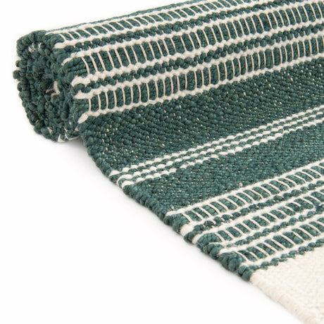 Hunter Green 5' 1 x 8' Lariat Rectangle Area Rug All Natural Jute & Wool With Cotton Backing Premium Carpet for Living Rooms, Dining, Office for Sale at Rug Engine