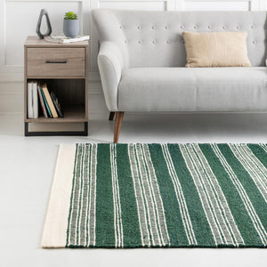 Hunter Green 2' 2 x 3' 1 Lariat Rectangle Area Rug All Natural Jute & Wool With Cotton Backing Premium Carpet for Living Rooms, Dining, Office for Sale at Rug Engine
