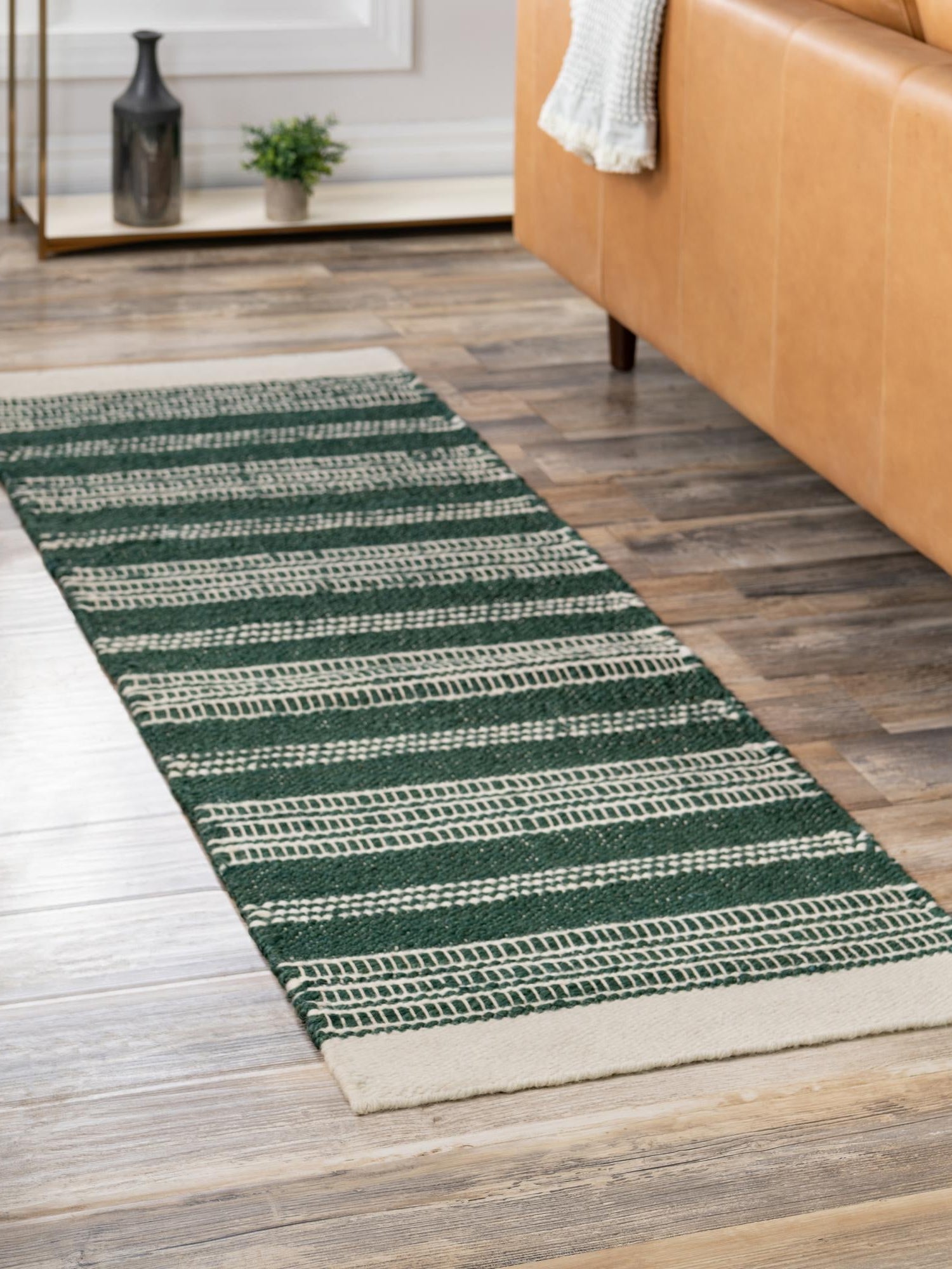 Hunter Green 2' x 6' 1 Lariat Runner Area Rug All Natural Jute & Wool With Cotton Backing Premium Carpet for Living Rooms, Dining, Office for Sale at Rug Engine