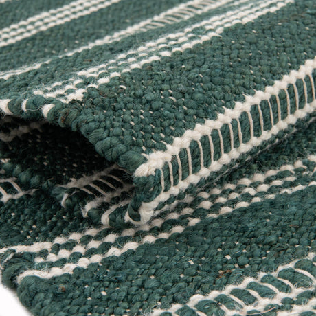 Hunter Green 2' x 8' Lariat Runner Area Rug All Natural Jute & Wool With Cotton Backing Premium Carpet for Living Rooms, Dining, Office for Sale at Rug Engine