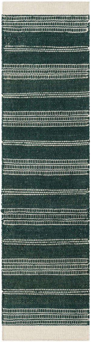 Hunter Green 2' x 8' Lariat Runner Area Rug All Natural Jute & Wool With Cotton Backing Premium Carpet for Living Rooms, Dining, Office for Sale at Rug Engine