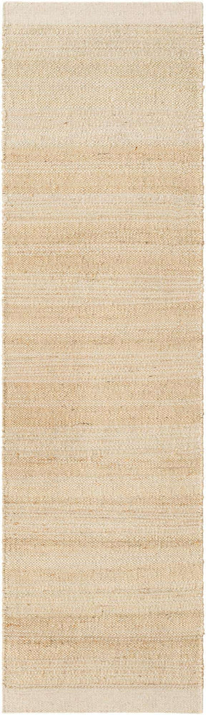 Ivory and White 2' 7 x 10' Lariat Runner Area Rug All Natural Jute & Wool With Cotton Backing Premium Carpet for Living Rooms, Dining, Office for Sale at Rug Engine