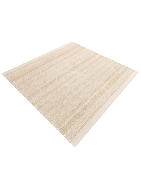 Ivory and White 10' x 10' Lariat Square Area Rug All Natural Jute & Wool With Cotton Backing Premium Carpet for Living Rooms, Dining, Office for Sale at Rug Engine