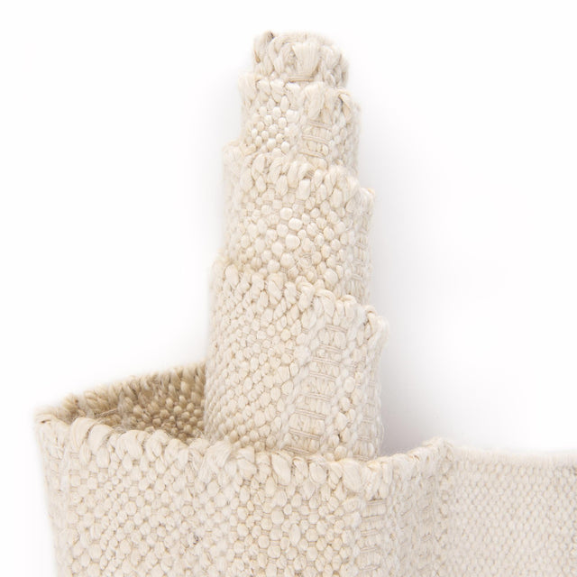 Ivory and White 10' x 10' Lariat Square Area Rug All Natural Jute & Wool With Cotton Backing Premium Carpet for Living Rooms, Dining, Office for Sale at Rug Engine