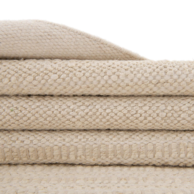 Ivory and White 10' x 10' Lariat Square Area Rug All Natural Jute & Wool With Cotton Backing Premium Carpet for Living Rooms, Dining, Office for Sale at Rug Engine