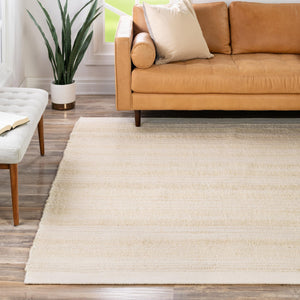 Ivory and White 10' x 10' Lariat Square Area Rug All Natural Jute & Wool With Cotton Backing Premium Carpet for Living Rooms, Dining, Office for Sale at Rug Engine