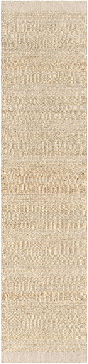 Ivory and White 2' 7 x 12' Lariat Runner Area Rug All Natural Jute & Wool With Cotton Backing Premium Carpet for Living Rooms, Dining, Office for Sale at Rug Engine