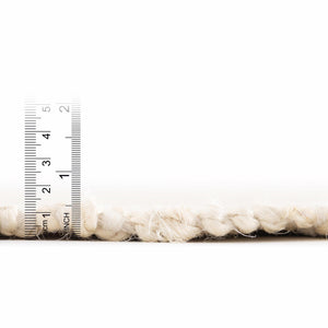 Ivory and White 2' 2 x 3' 1 Lariat Rectangle Area Rug All Natural Jute & Wool With Cotton Backing Premium Carpet for Living Rooms, Dining, Office for Sale at Rug Engine