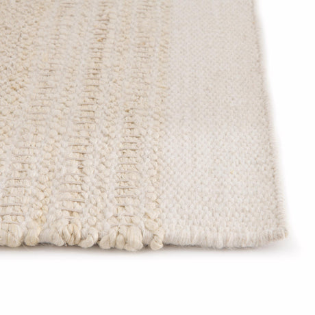 Ivory and White 7' 10 x 10' Lariat Rectangle Area Rug All Natural Jute & Wool With Cotton Backing Premium Carpet for Living Rooms, Dining, Office for Sale at Rug Engine