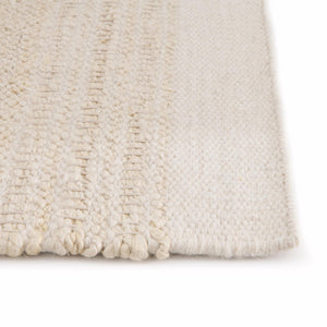 Ivory and White 4' 1 x 6' 1 Lariat Rectangle Area Rug All Natural Jute & Wool With Cotton Backing Premium Carpet for Living Rooms, Dining, Office for Sale at Rug Engine