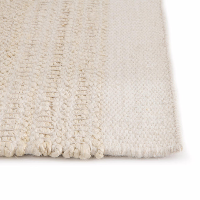 Ivory and White 4' 1 x 6' 1 Lariat Rectangle Area Rug All Natural Jute & Wool With Cotton Backing Premium Carpet for Living Rooms, Dining, Office for Sale at Rug Engine