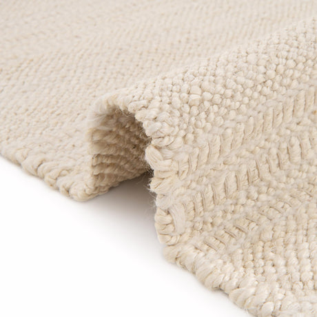 Ivory and White 2' 2 x 3' 1 Lariat Rectangle Area Rug All Natural Jute & Wool With Cotton Backing Premium Carpet for Living Rooms, Dining, Office for Sale at Rug Engine